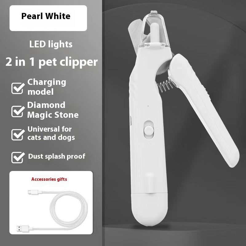 LED Pet Nail Clippers Set - Lit Trimmer for Dogs and Cats
