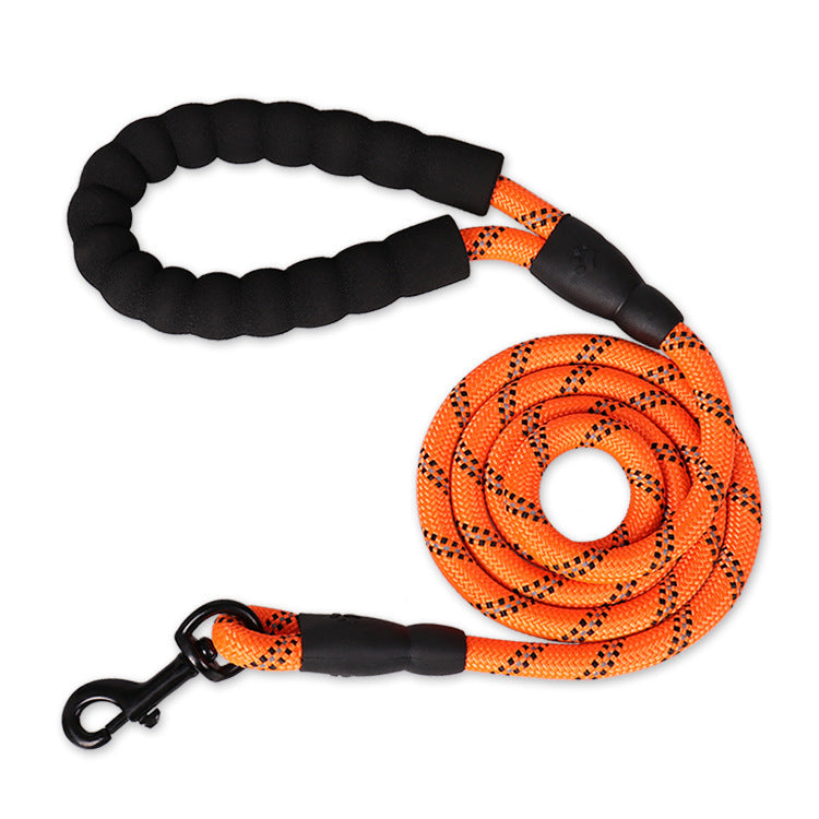 Reflective Nylon Dog Leash - Hard-Wearing Lead for Night Walks