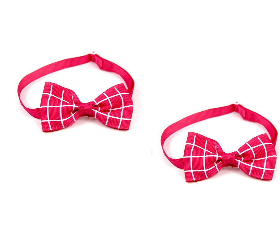 Plaid Pet Bandana - Adjustable Scarf Tie for Dogs and Cats
