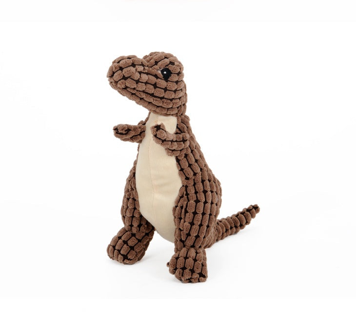 Dinosaur Squeaky Plush Dog Toy - Soft Chew Toy for Puppies