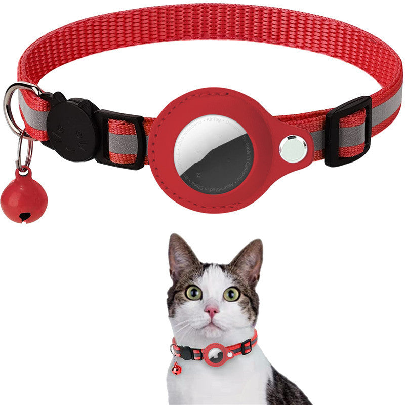 Reflective AirTag Dog Collar - Tracker Holder with Night Visibility