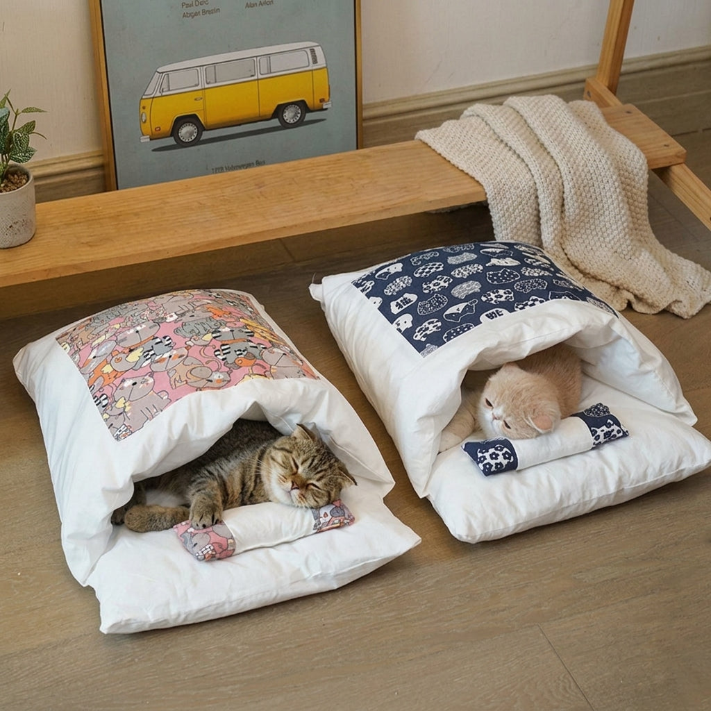 Kawaii Removable Cat Bed House