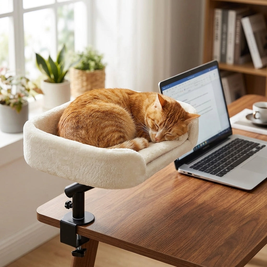 Cat Desk Bed Rotatable Hammock