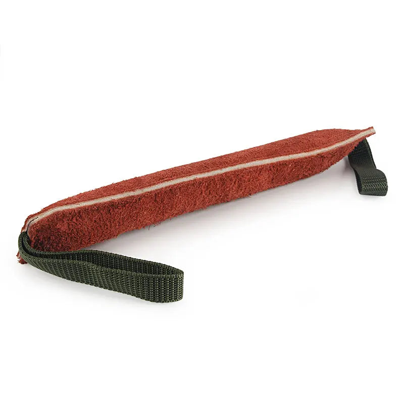 Dog Bite Tug Toy - Leather Training Chew with Handle, 20 to 40cm