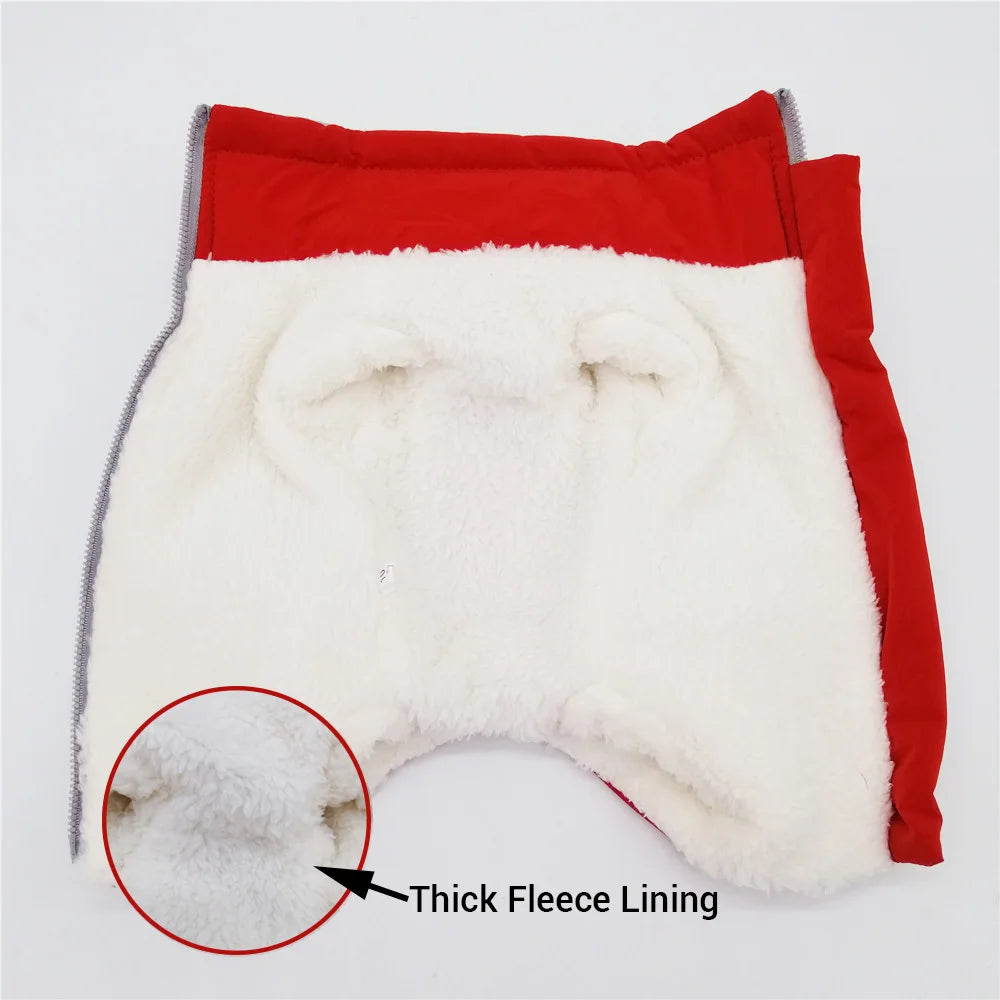 Waterproof Dog Snowsuit - Reflective Winter Overalls with Four Legs
