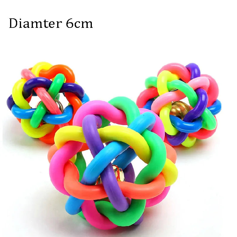 Squeaky Rubber Dog Ball 6cm - Chew and Fetch Toy for Small Dogs