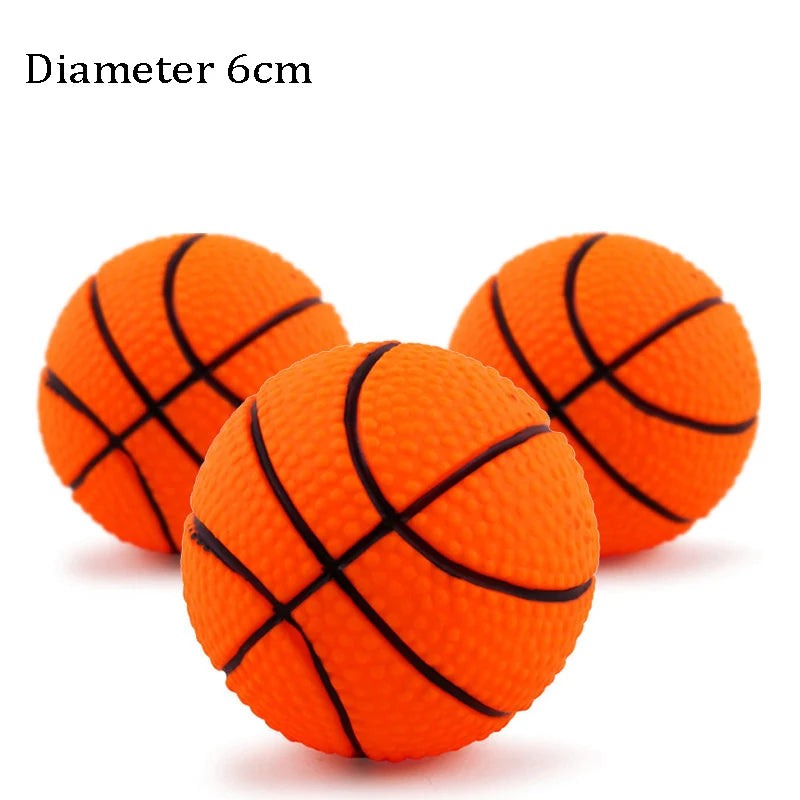Squeaky Rubber Dog Ball 6cm - Chew and Fetch Toy for Small Dogs