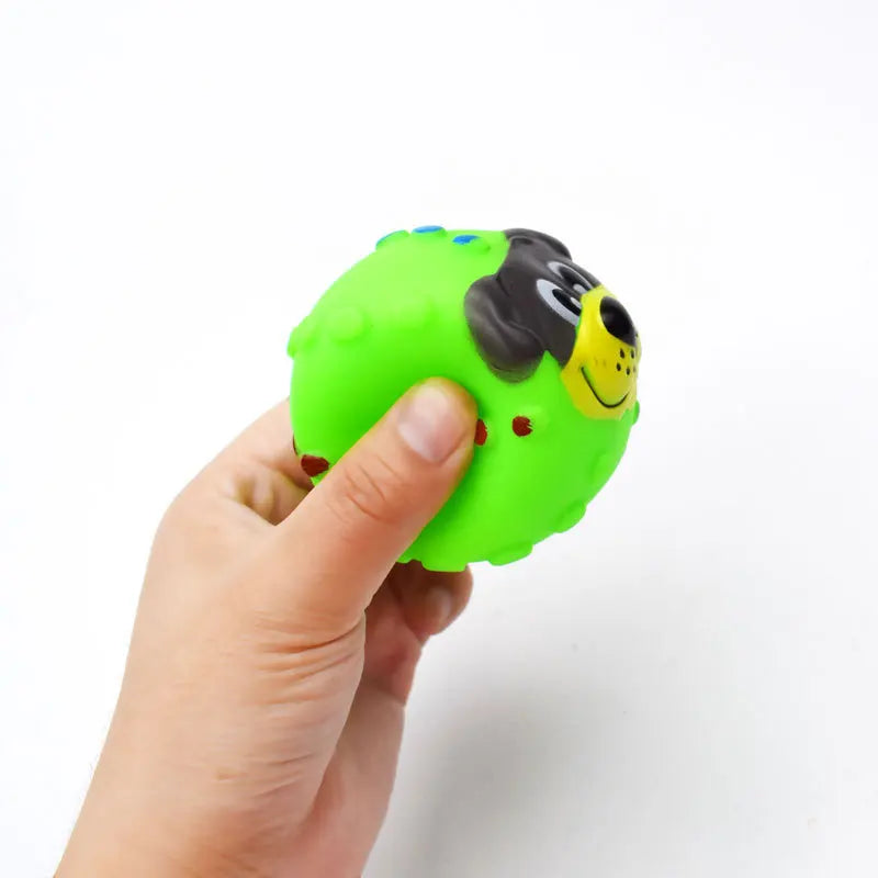 Squeaky Rubber Dog Ball 6cm - Chew and Fetch Toy for Small Dogs