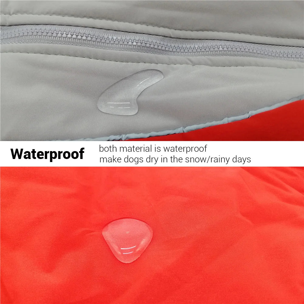 Waterproof Dog Snowsuit - Reflective Winter Overalls with Four Legs