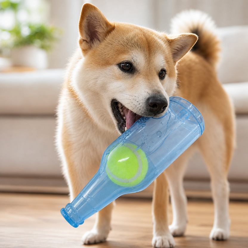 Beer Bottle Chew Toy lifestyle