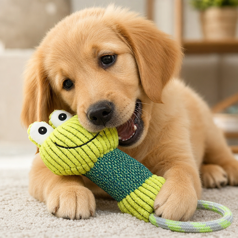 Animal Shape Squeaky Dog Toy lifestyle