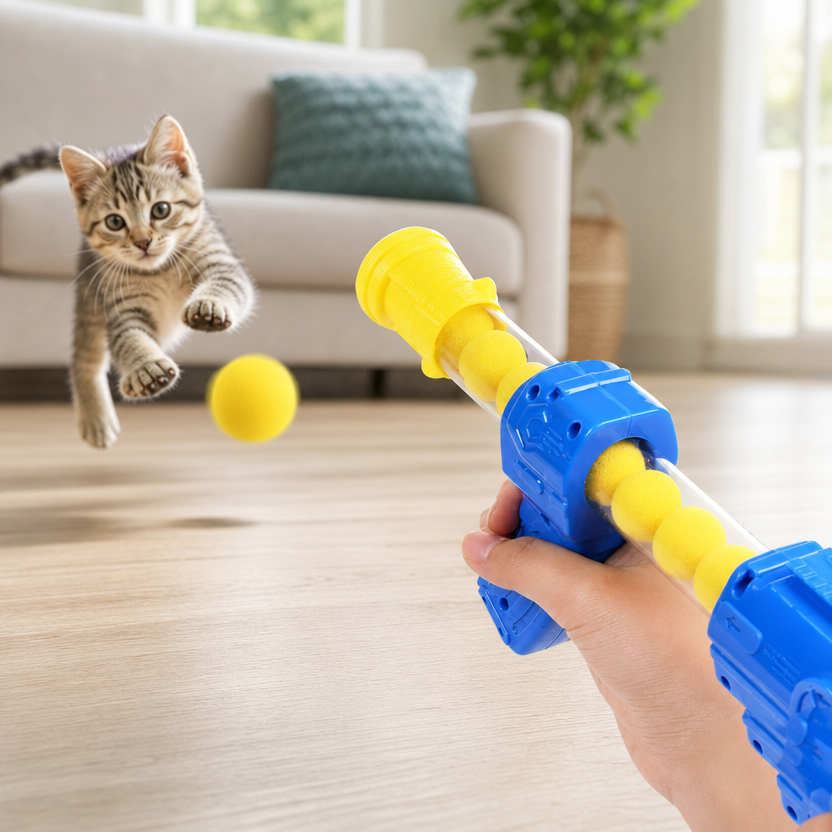 Cat Toy Launcher Shooter lifestyle