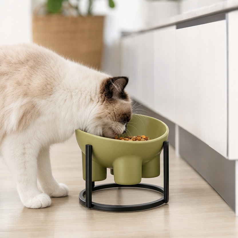 Elevated Cat Bowl with Stand lifestyle