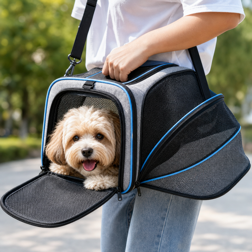 Foldable Pet Carrier Bag lifestyle
