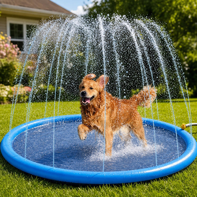 Summer Pet Swimming Pool Sprinkler Pad lifestyle