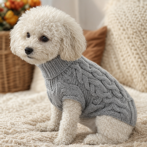 Knit Dog Sweater lifestyle