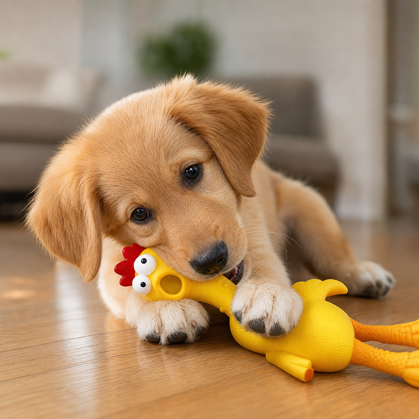 Screaming Chicken Toy lifestyle