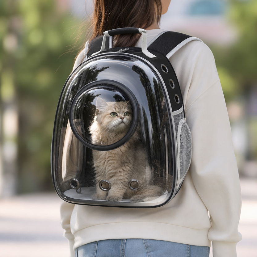 Space Capsule Pet Backpack lifestyle