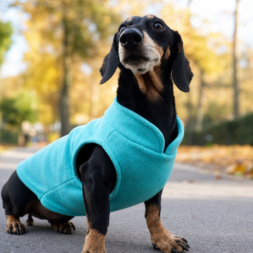 Warm Fleece Dog Jacket Vest lifestyle
