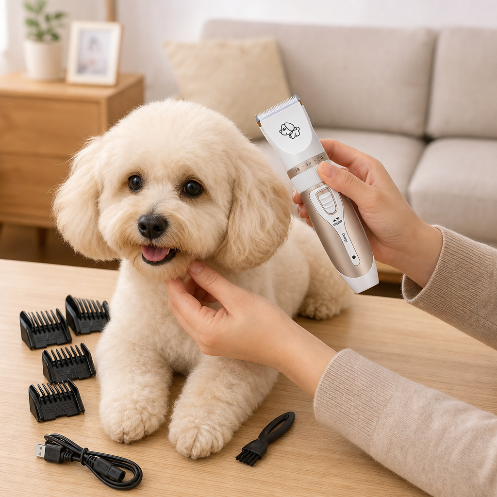 Pet grooming shaver used on dog lifestyle