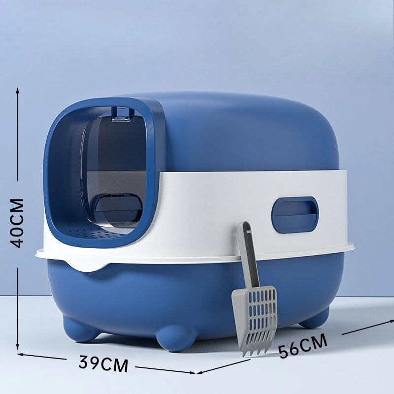 Dome Cat Litter Box - Closed Litter Tray with Scoop, 40x39x56cm