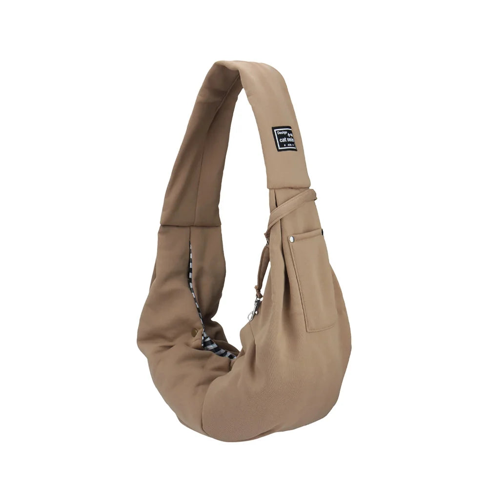 Pet Shoulder Bag with Phone Pocket - Travel Handbag Carrier