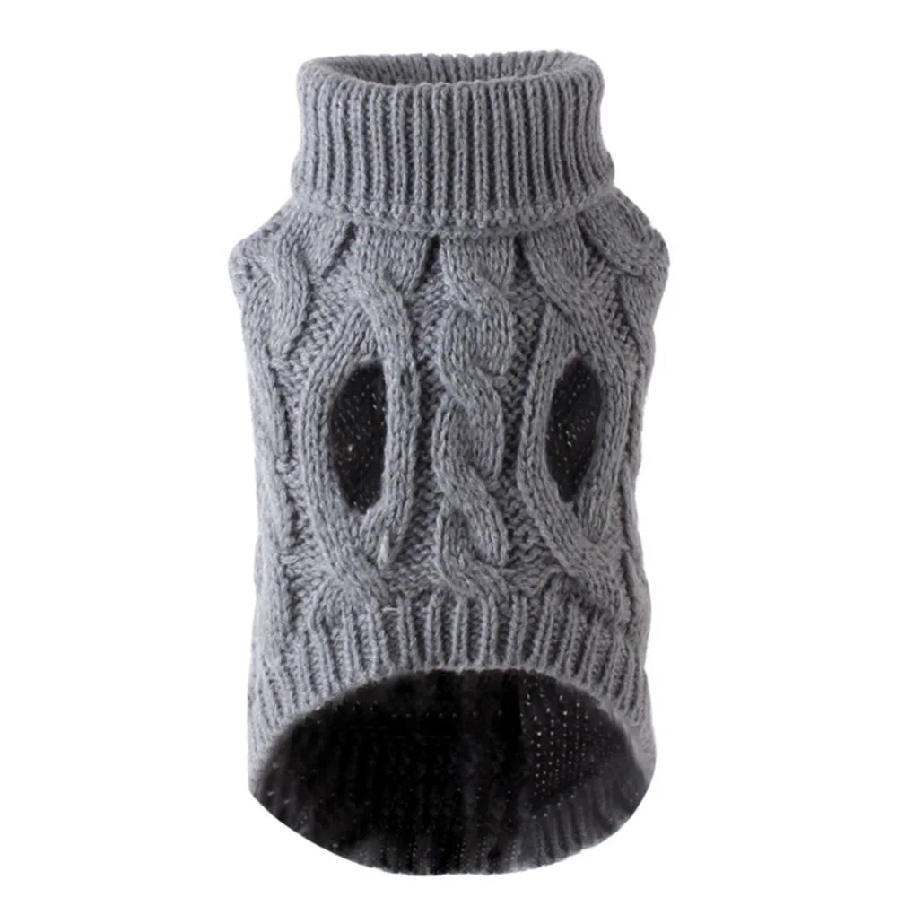 Cable Knit Dog Sweater - Warm Autumn and Winter Pullover
