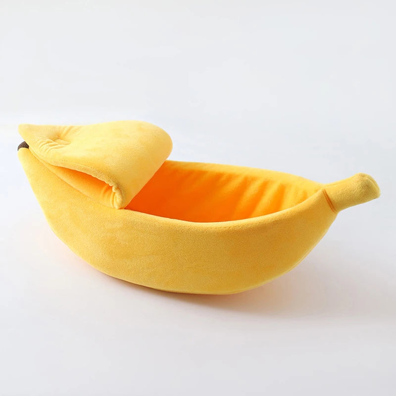 Banana Cat Sleeping Bag - Semi-Enclosed Warm Plush Nest House
