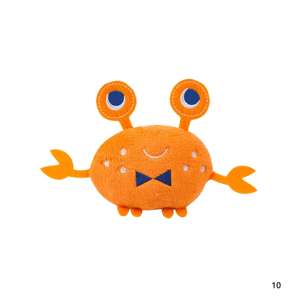 Fruit Plush Dog Toys - Cartoon Squeaky Chews for Dogs and Cats