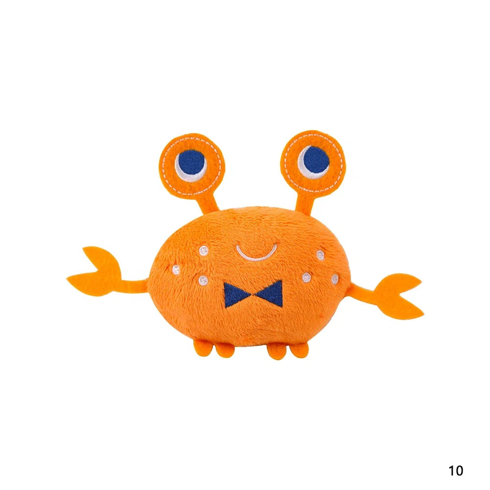 Fruit Plush Dog Toys - Cartoon Squeaky Chews for Dogs and Cats
