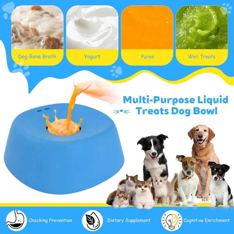 Anti-Choking Slow Feeder Dog Bowl - Non-Slip Lick Bowl for Treats