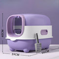 Dome Cat Litter Box - Closed Litter Tray with Scoop, 40x39x56cm