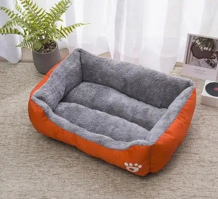 Square Nest Dog Bed - Warm Bolstered Kennel for Small to Plus Size Dogs