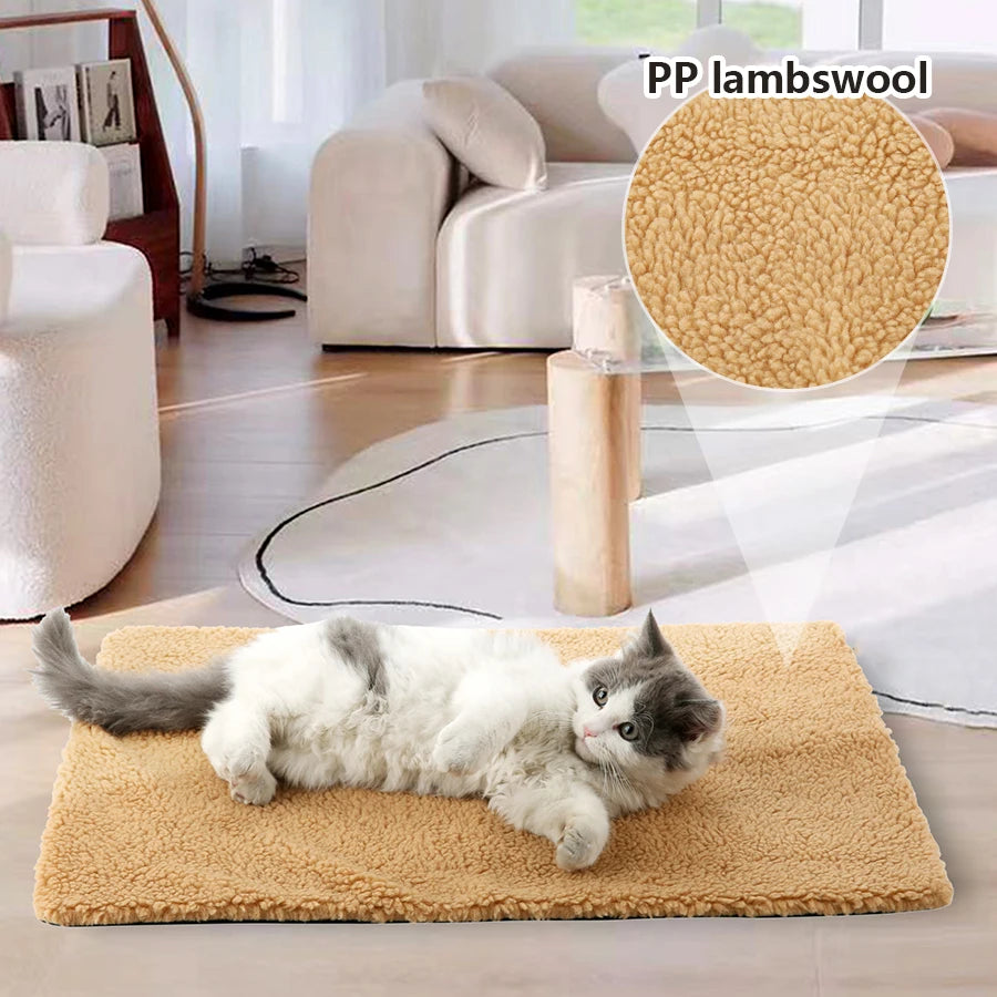 Self-Heating Pet Mat - Thermal Reflective Bed Pad, No Power Needed