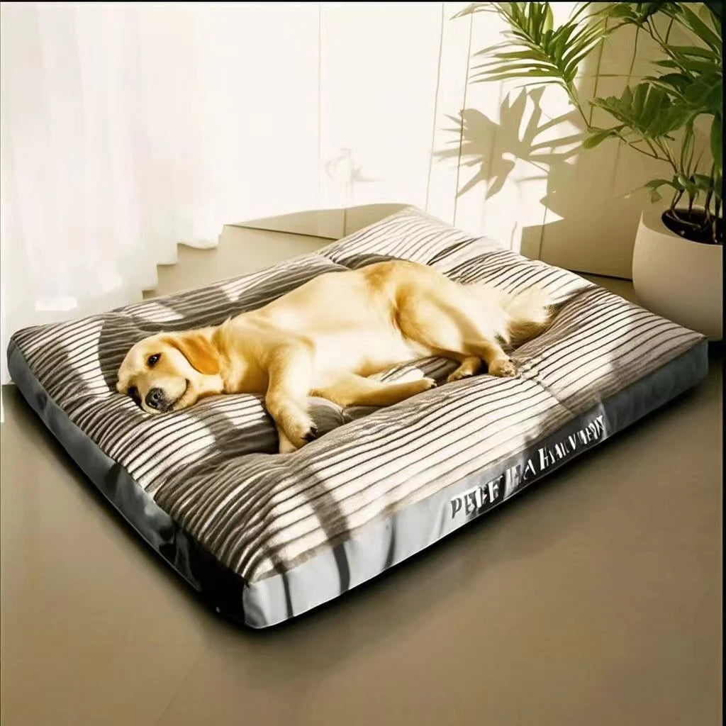 Washable Corduroy Dog Bed - Deep Sleep Cushion for Small to Large Dogs