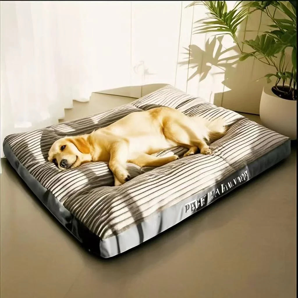 Washable Corduroy Dog Bed - Deep Sleep Cushion for Small to Large Dogs