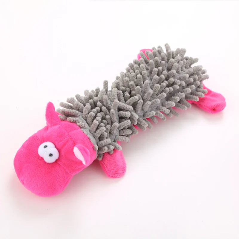 Squeaky Fleece Dog Toy - Soft Indoor Chew for Puppies and Kittens