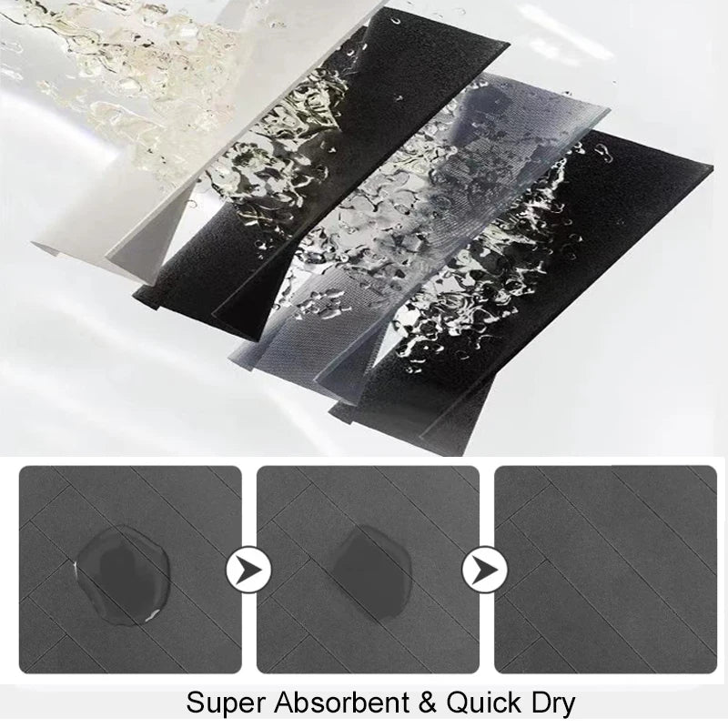 Absorbent Pet Feeding Mat - Quick Dry Placemat with Rubber Backing