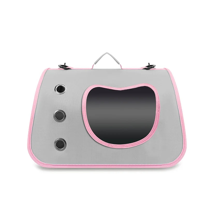 Foldable Pet Shoulder Carrier - Breathable Bag for Cats and Small Dogs