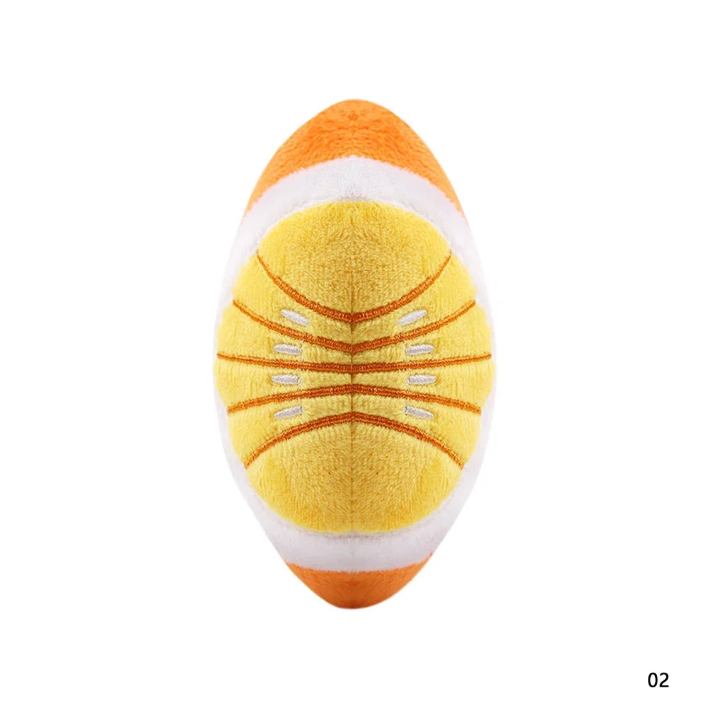 Fruit Plush Dog Toys - Cartoon Squeaky Chews for Dogs and Cats
