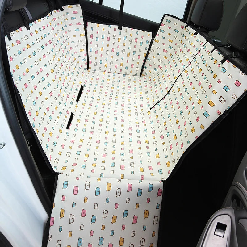 Dog Car Hammock - Waterproof Rear Seat Cover for Medium and Large Dogs