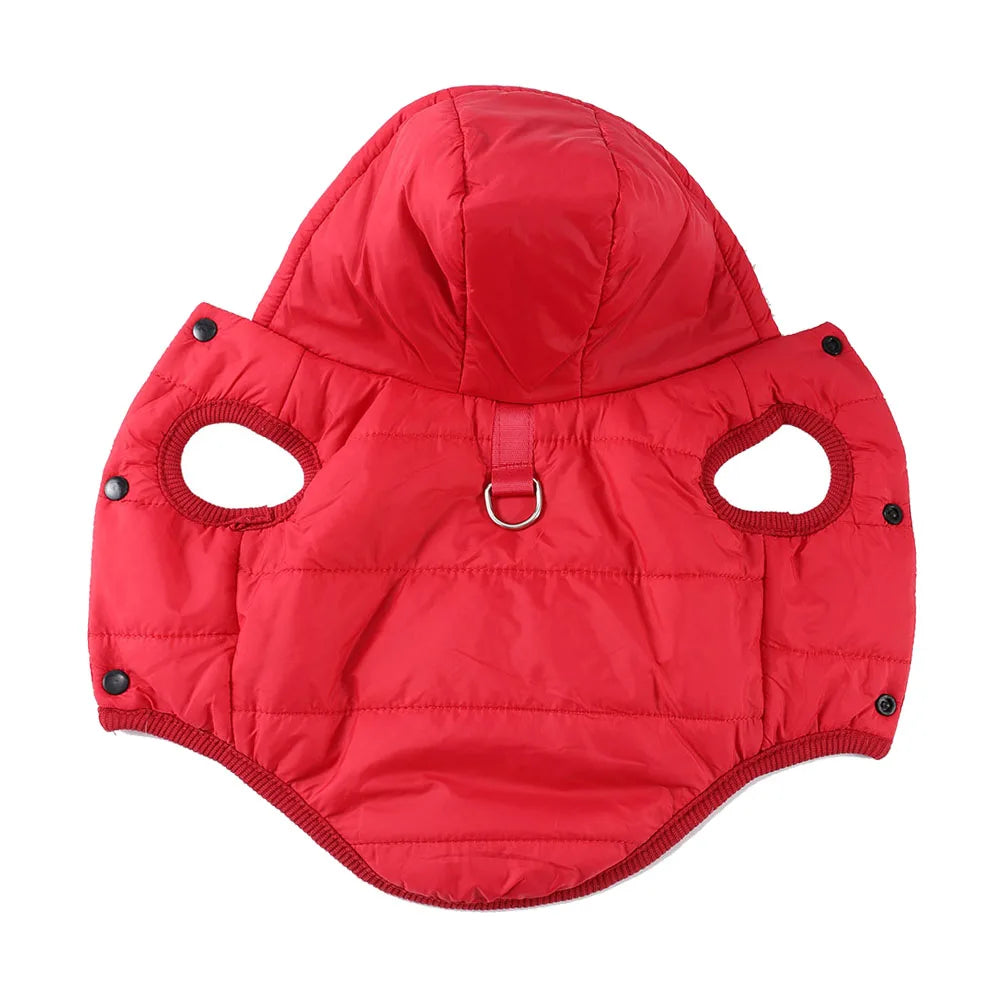 Fleece Pet Hoodie - Windproof Winter Coat for Cats and Small Dogs