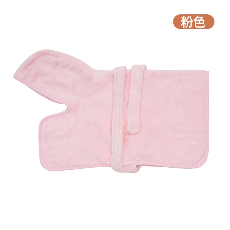 Absorbent Dog Bathrobe Towel - Fast Drying Robe for Small and Medium Dogs