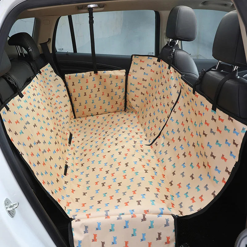 Dog Car Hammock - Waterproof Rear Seat Cover for Medium and Large Dogs