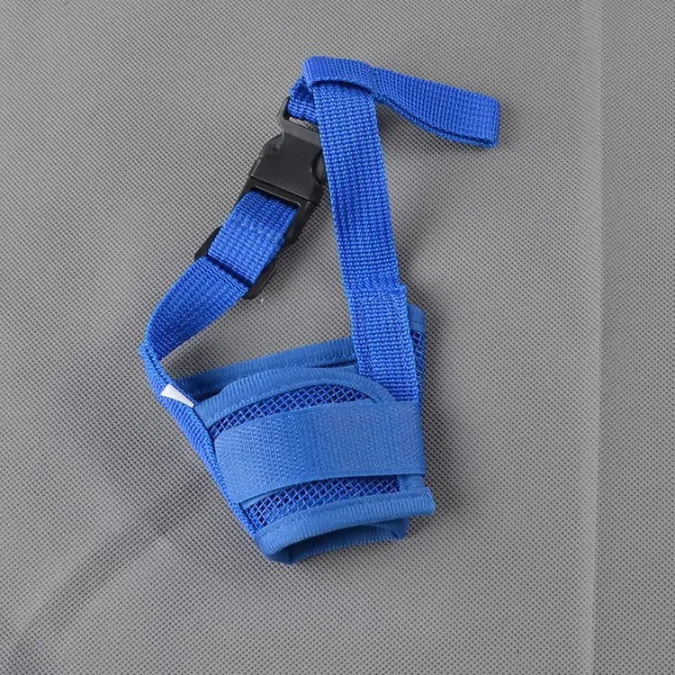 Adjustable Mesh Dog Muzzle - Breathable Anti-Bite Grooming Mask