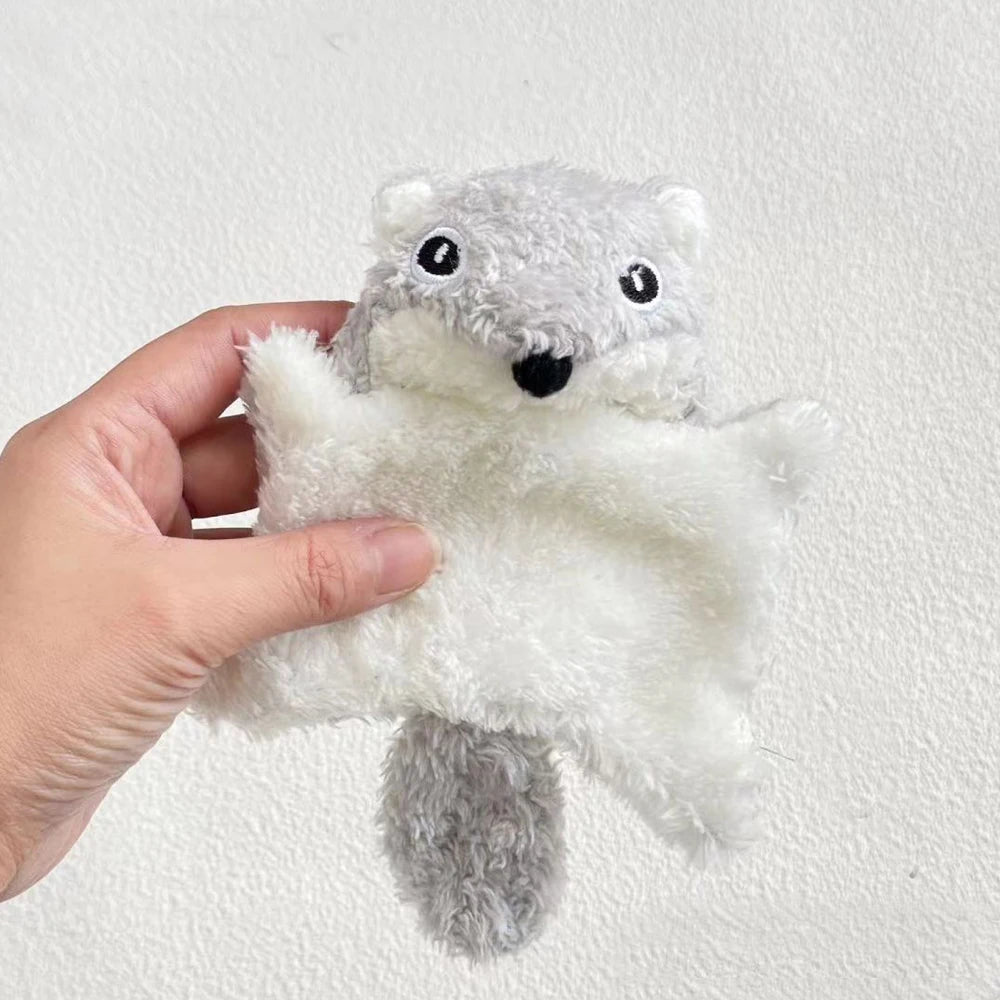 Flying Squirrel Cat Toy - Small Squeaky Interactive Kitten Toy