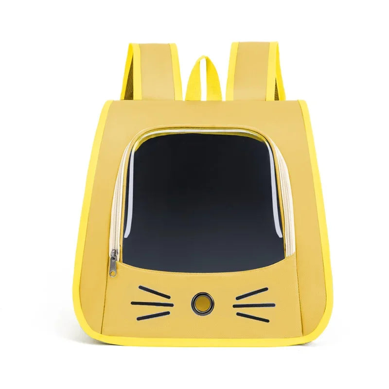 Cat Carrier Backpack - Breathable Portable Travel Bag for Small Pets