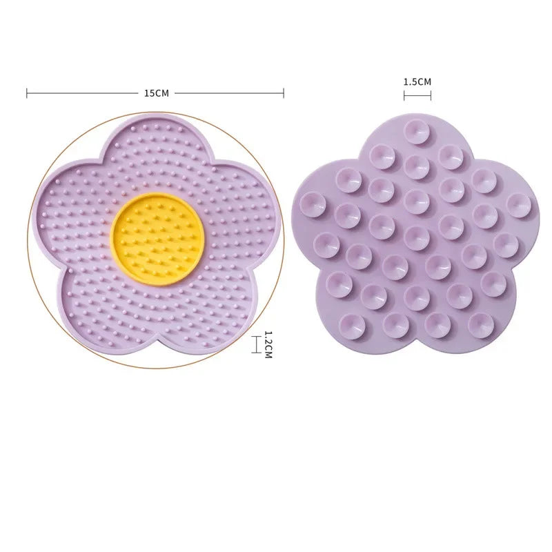 Sunflower Silicone Licking Plate - Slow Treat Mat for Dogs and Cats