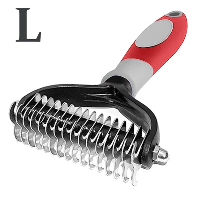 Professional Dog Grooming Brush - Deshedding Comb for Thick Coats
