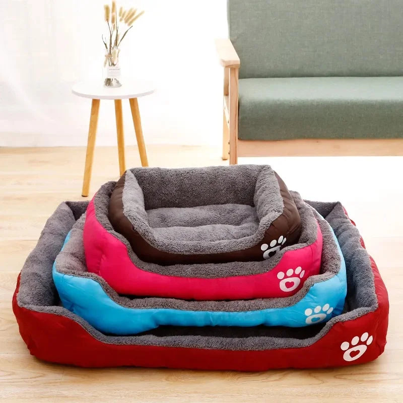 Square Nest Dog Bed - Warm Bolstered Kennel for Small to Plus Size Dogs